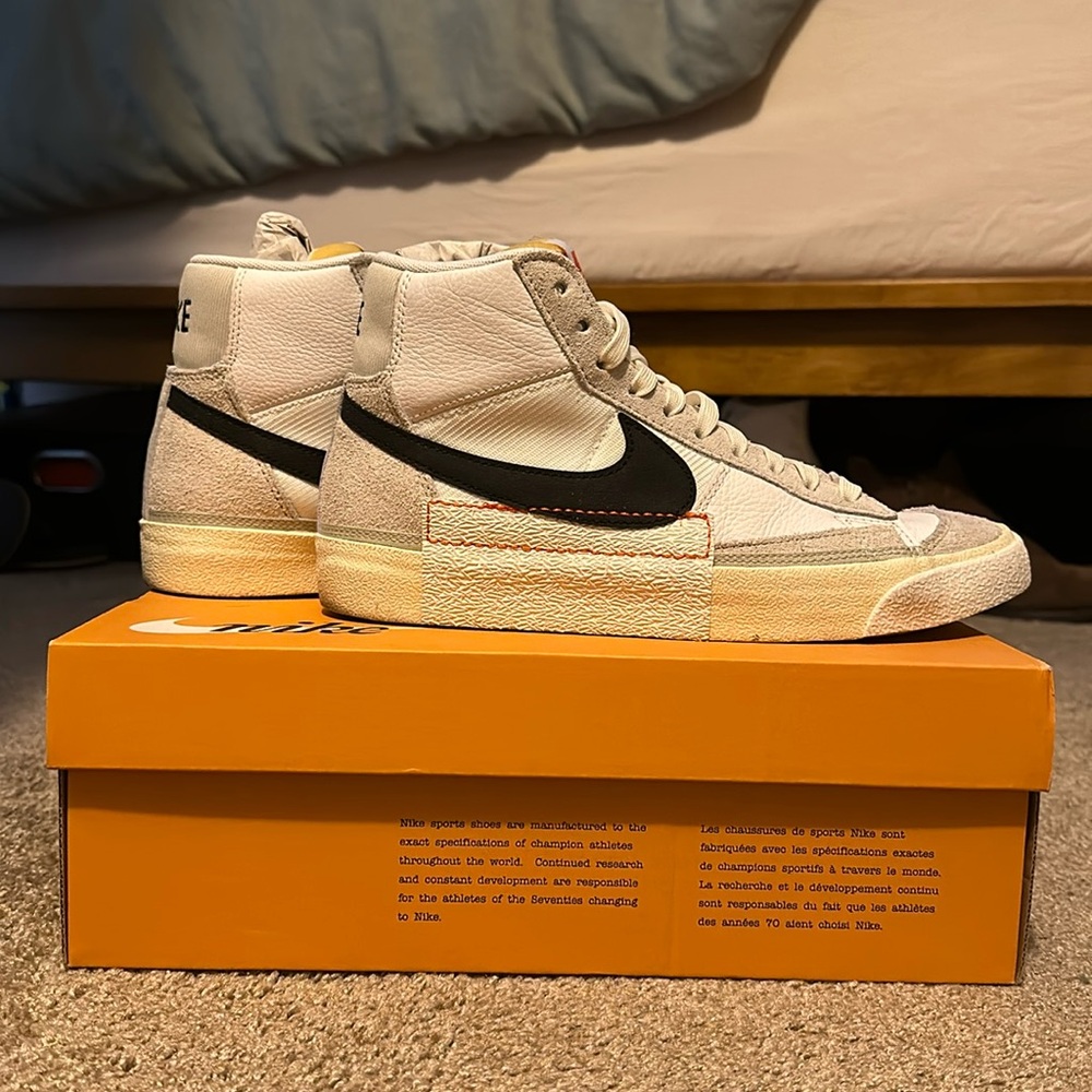 Nike Blazer Mid 77 Pro Club Vintage Retro Sneaker Trainers - Picture 2 of 9